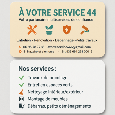 A votre service ! Entreprise individuel de multi-services 0 44600 Saint-nazaire