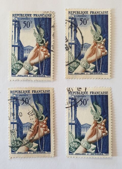 Timbre france Joaillerie et Orfvrerie 1954- lot 0.24 euro 0 Marseille 9 (13)