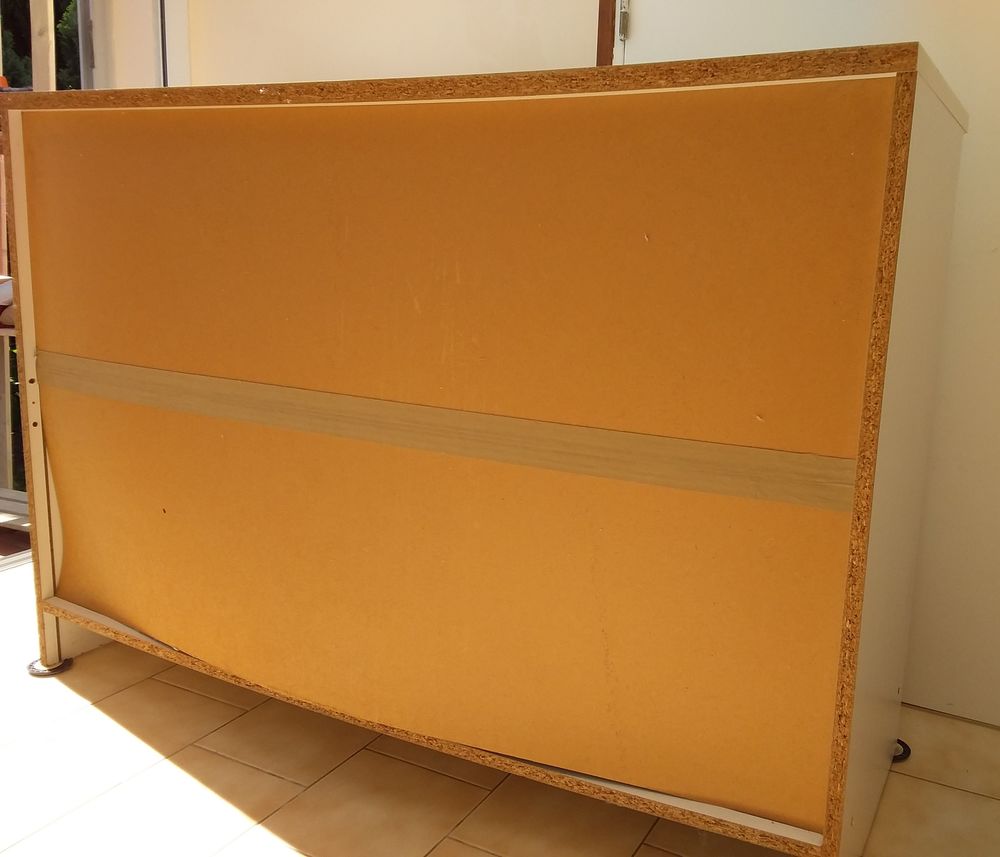 MEUBLE BAS DE CUISINE bois m&eacute;lamin&eacute; BLANC Meubles