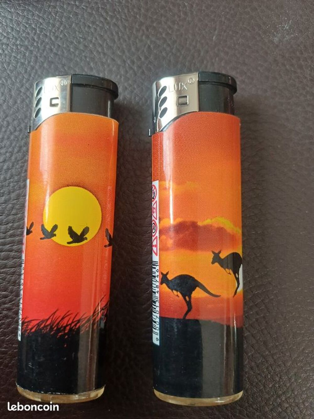 2 briquets paysages neuf fonctionne marque Lux 4e 