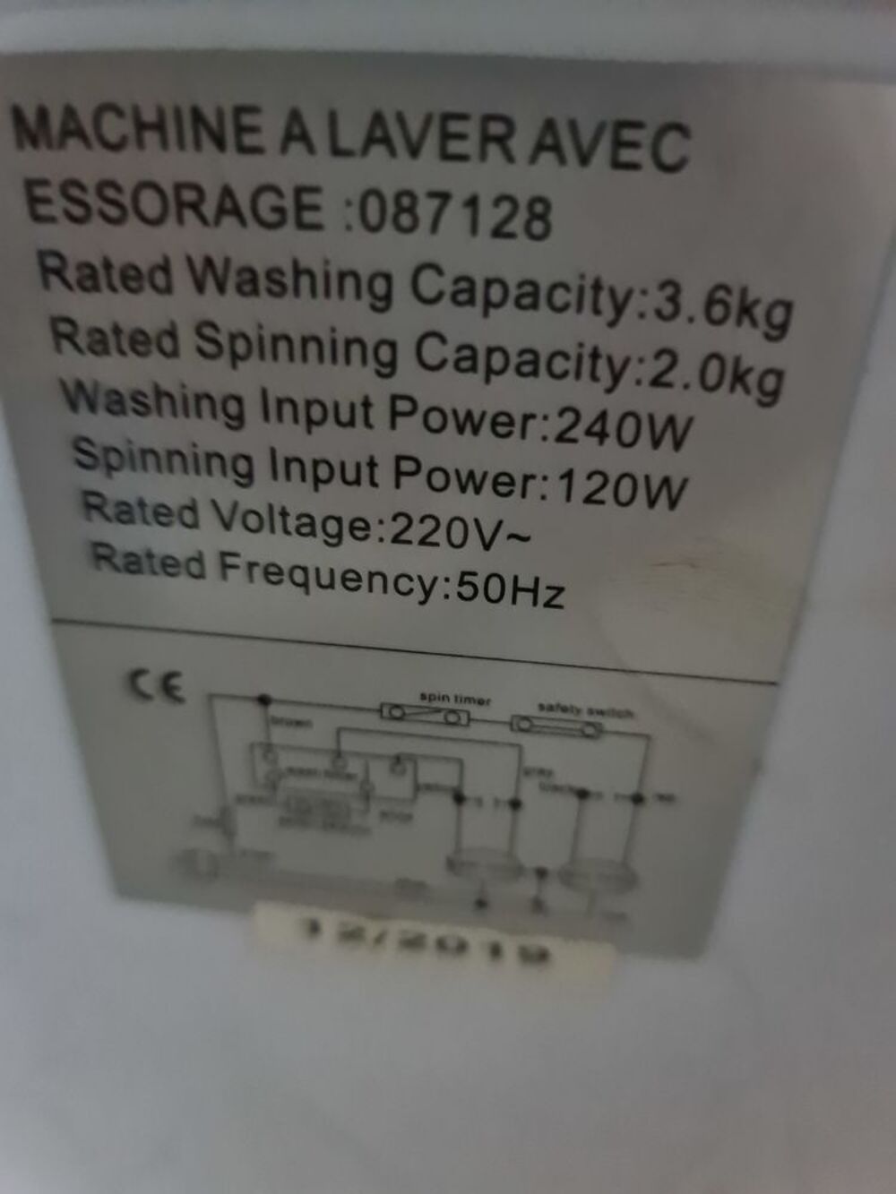 Machine a laver et secher Electroménager