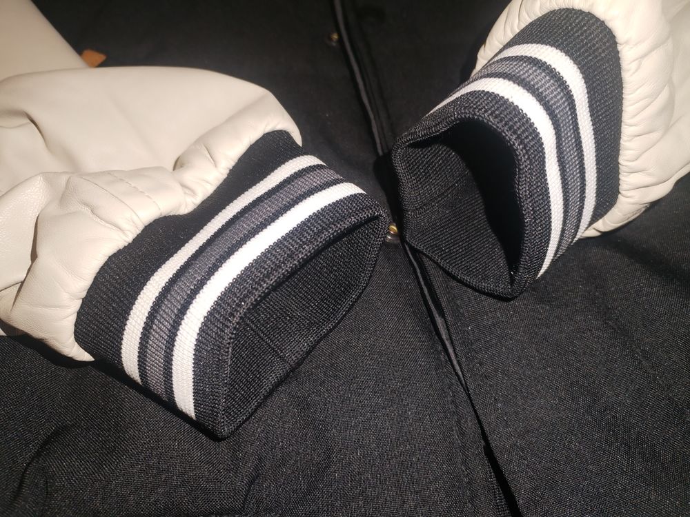 Blouson homme ZARA manches simili cuir Vêtements