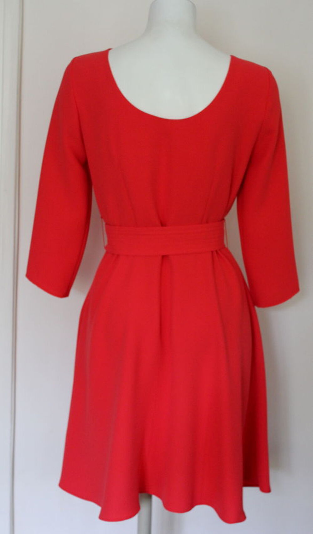 Robe corail ceintur&eacute;e CLAUDIE PIERLOT T.38 Fr Vêtements