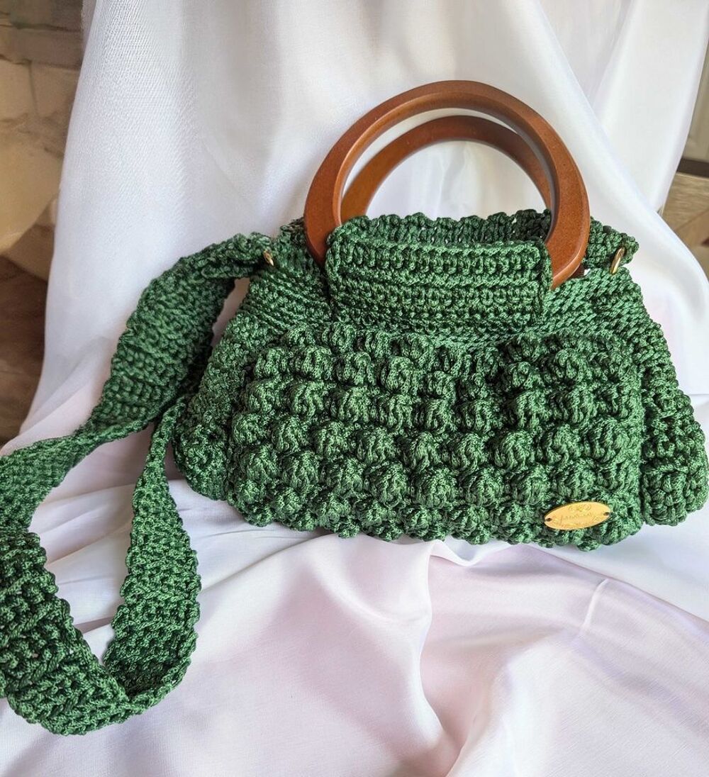 Magnifique sac boh&egrave;me crochet fait main Maroquinerie