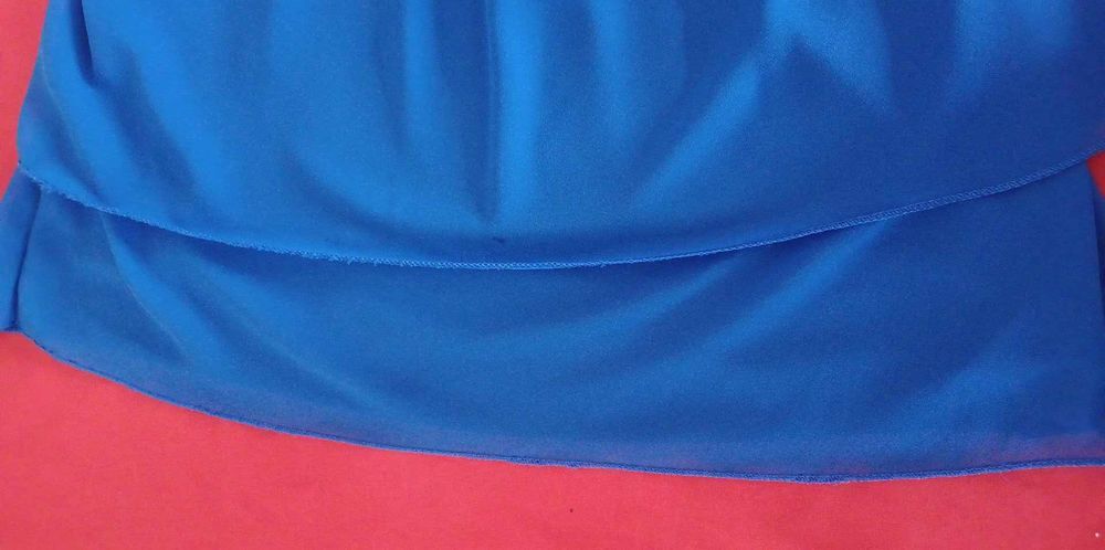 AG-R10 Robe voile bleue cobalt T34/36 Vêtements
