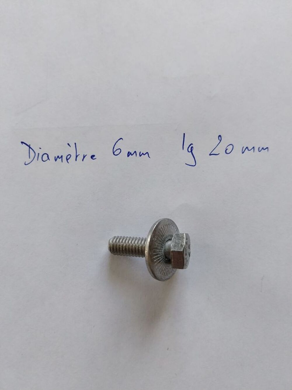Vis INOX avec rondelle int&eacute;gr&eacute;e, diam&egrave;tre 6mm, long 20mm Bricolage