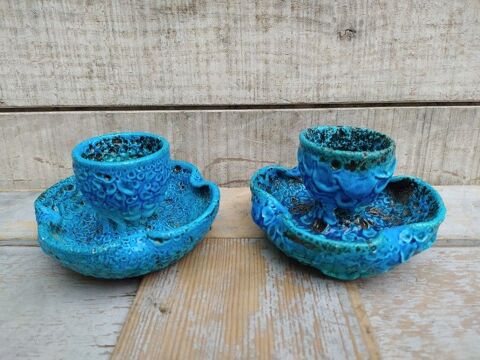 Bougeoirs Vintages �maux des glaciers Atelier du Cyclope 39 Loches (37)