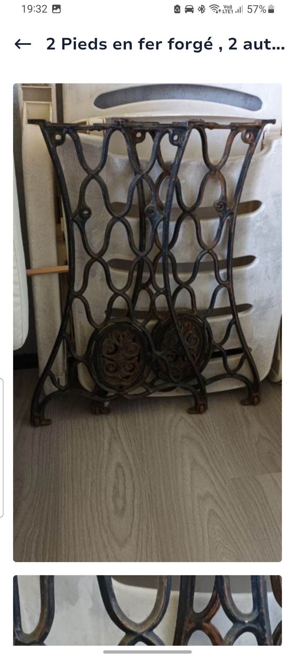 Pieds en fer forg&eacute;s Décoration