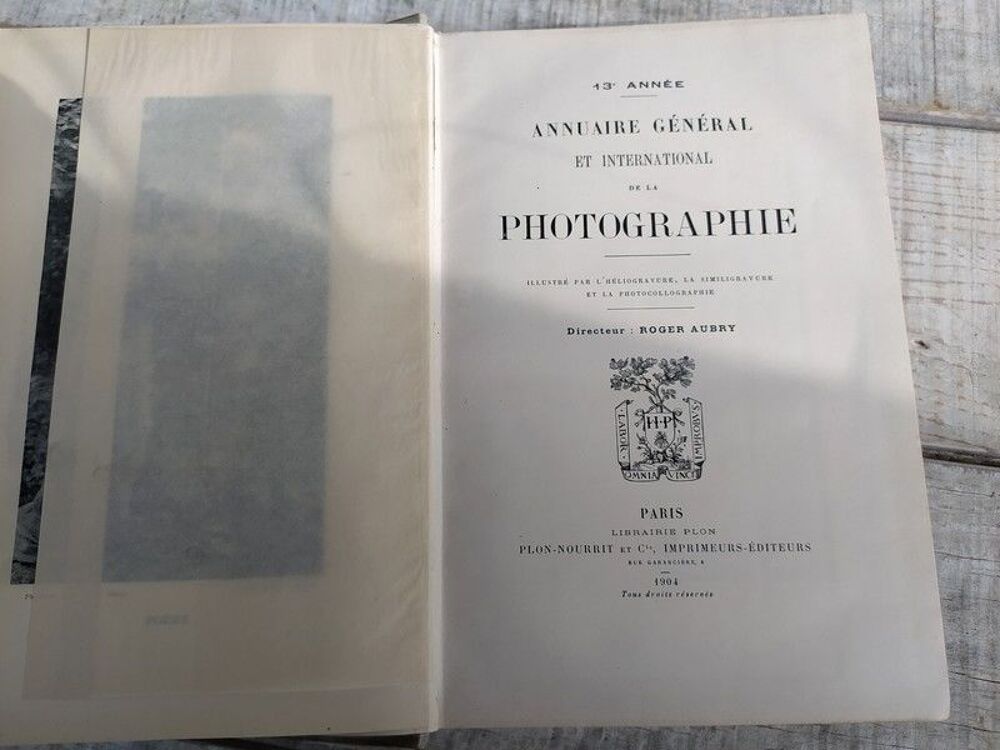 Annuaire G&eacute;n&eacute;ral et International de la Photographie 1904 