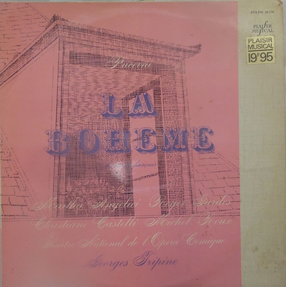 LA BOHEME Op&eacute;ra en 4 actes de Giacomo Puccini 33 tours CD et vinyles