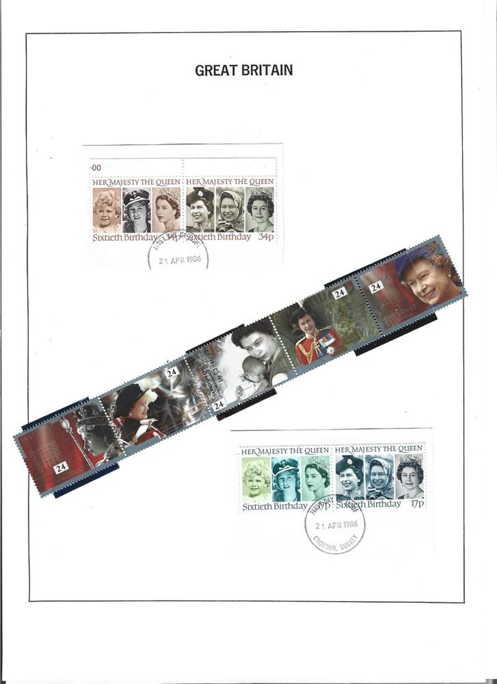 timbres Grande Bretagne 
