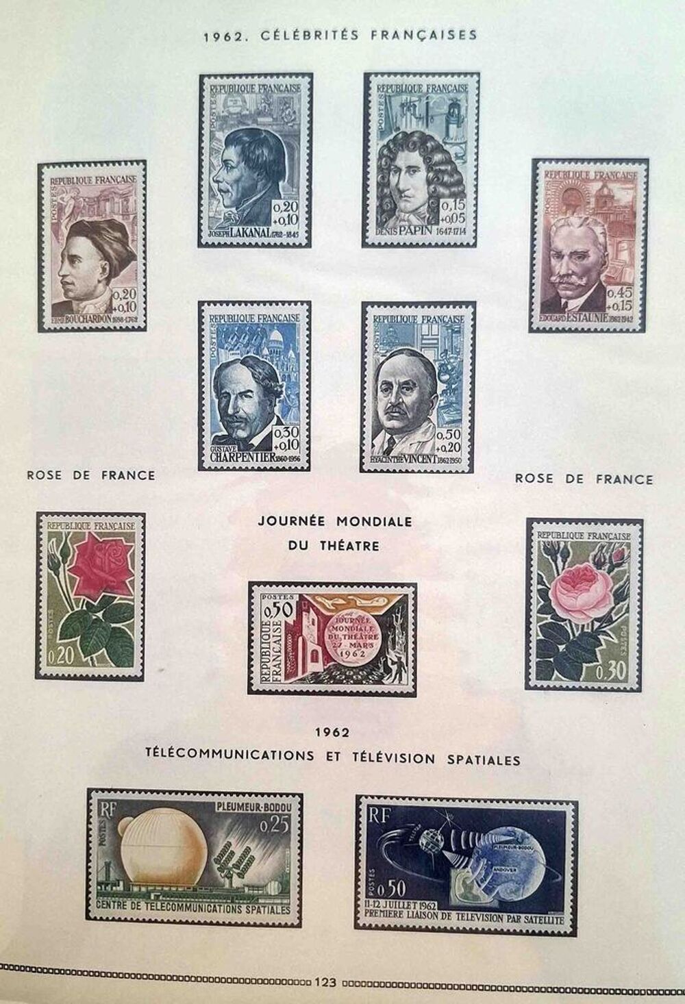 S&eacute;rie de timbres de collection de France G14 
