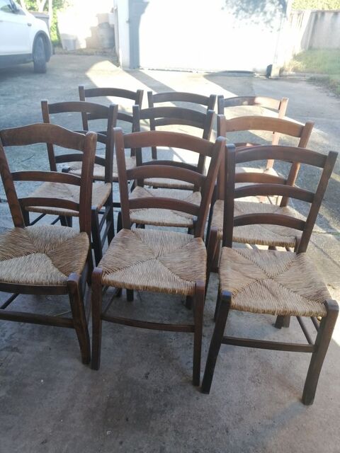 Lots de chaises en bois assise paille 25 Albi (81)
