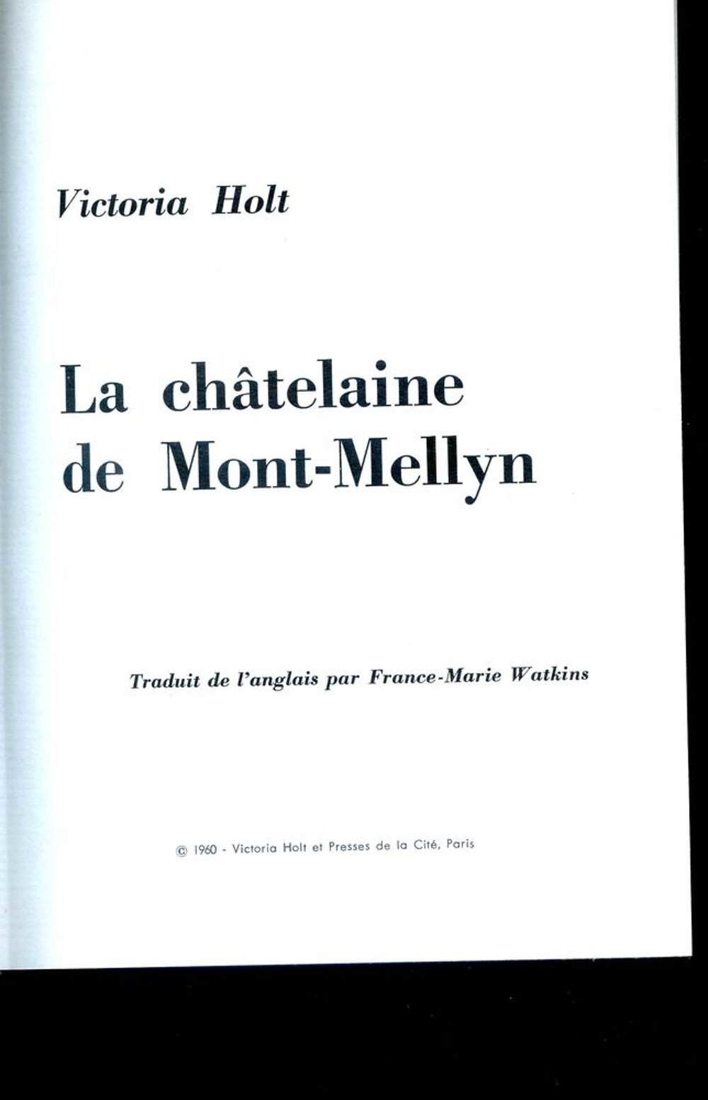 La ch&acirc;telaine de Mont-mellyn Livres et BD