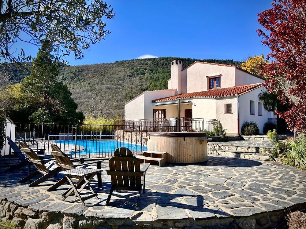   Villa 4* grande piscine chauffée bain nordique calme nature Languedoc-Roussillon, Mosset (66500)