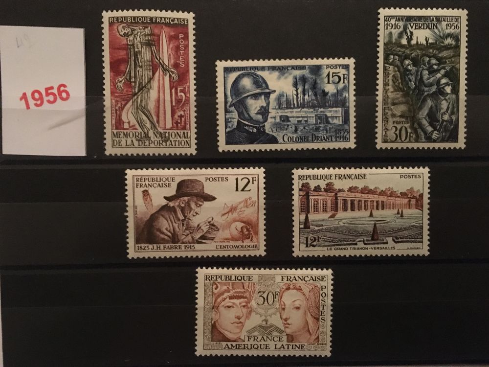 Timbres de collection de France ** Neufs 1956 