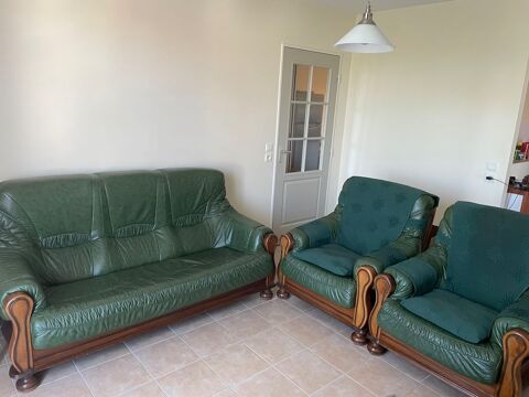 Canap� cuir + 2 fauteuils Dijon (21)