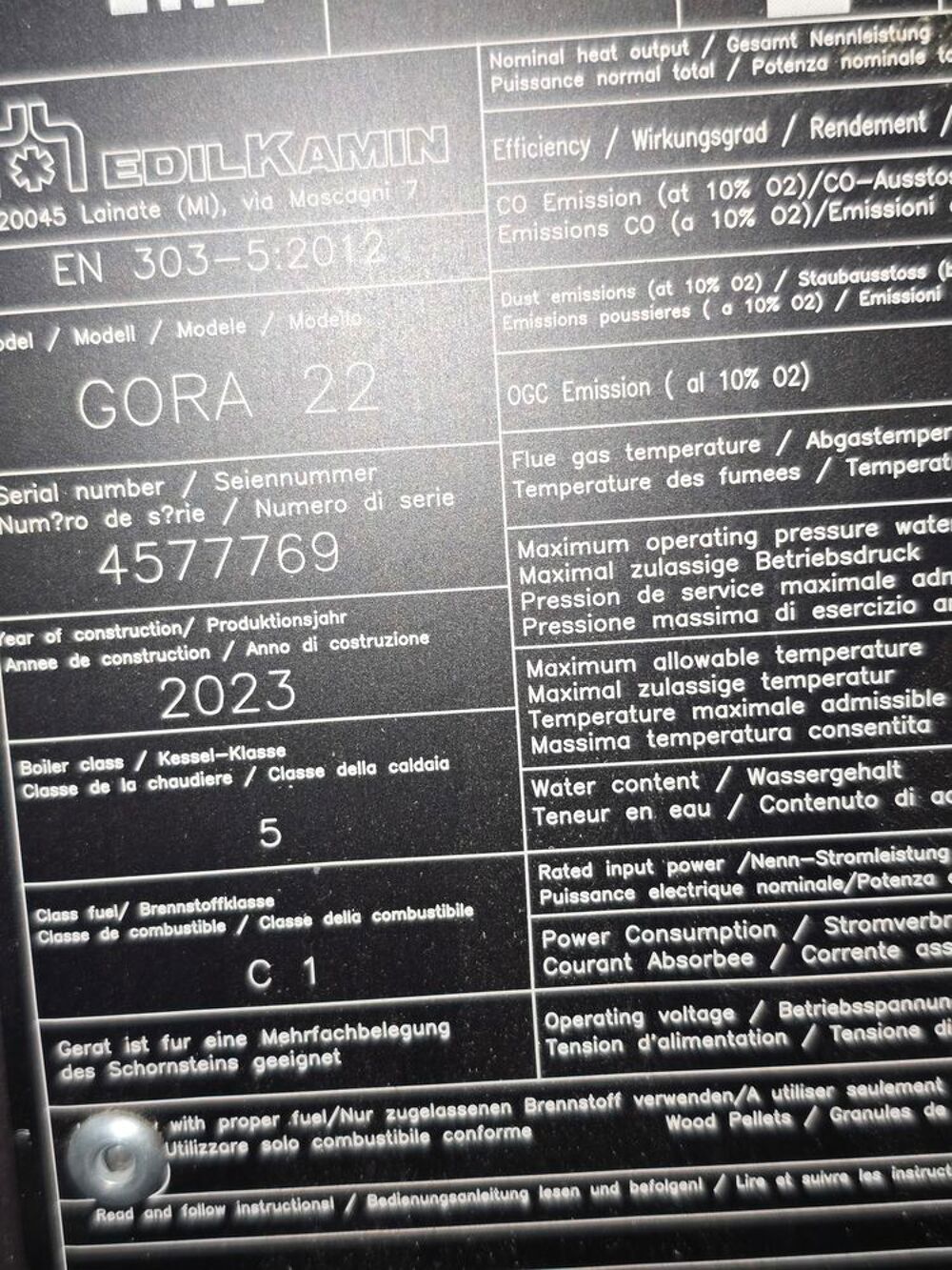Chaudi&egrave;re &agrave; Pellets. &Eacute;tat neuf 2024. Bricolage