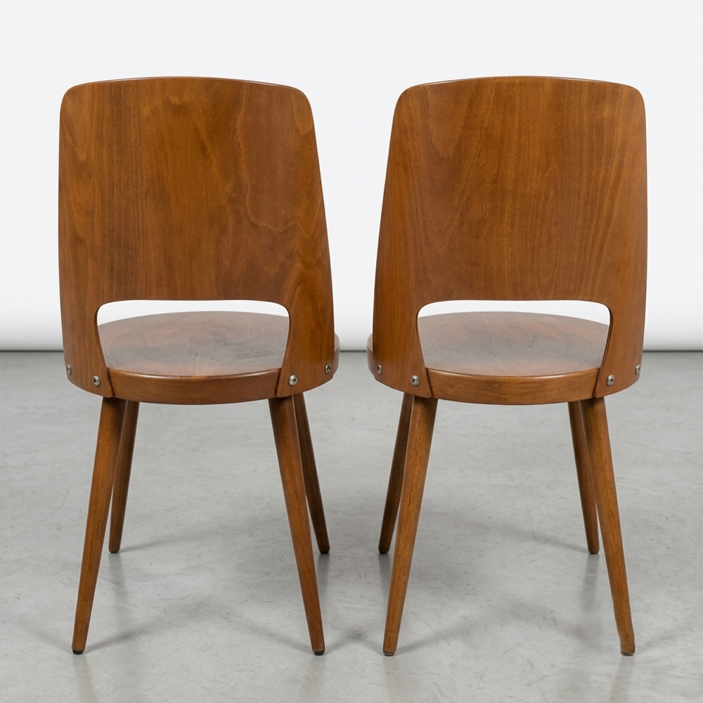 Chaise Baumann Mondor vintage en h&ecirc;tre Meubles