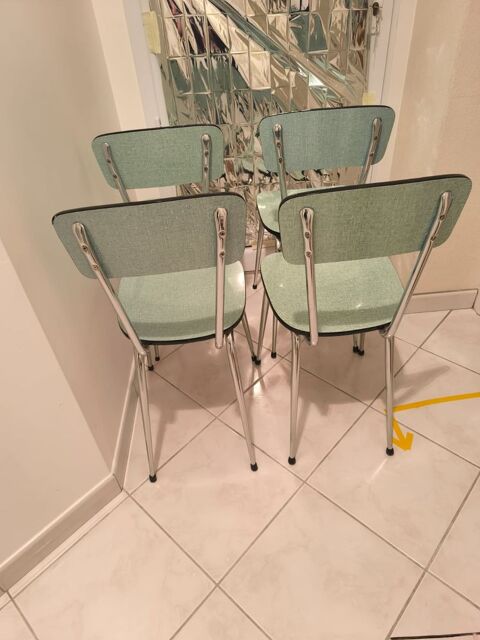 Lot de 4 chaises en formica vintage 240 Surgres (17)
