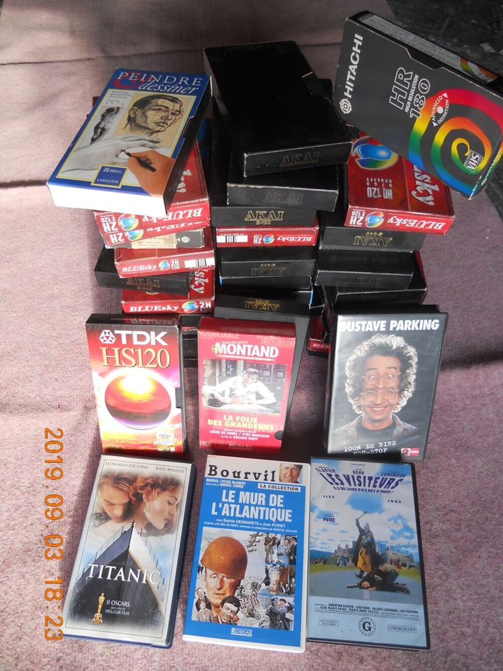 cassettes VHS DVD et blu-ray