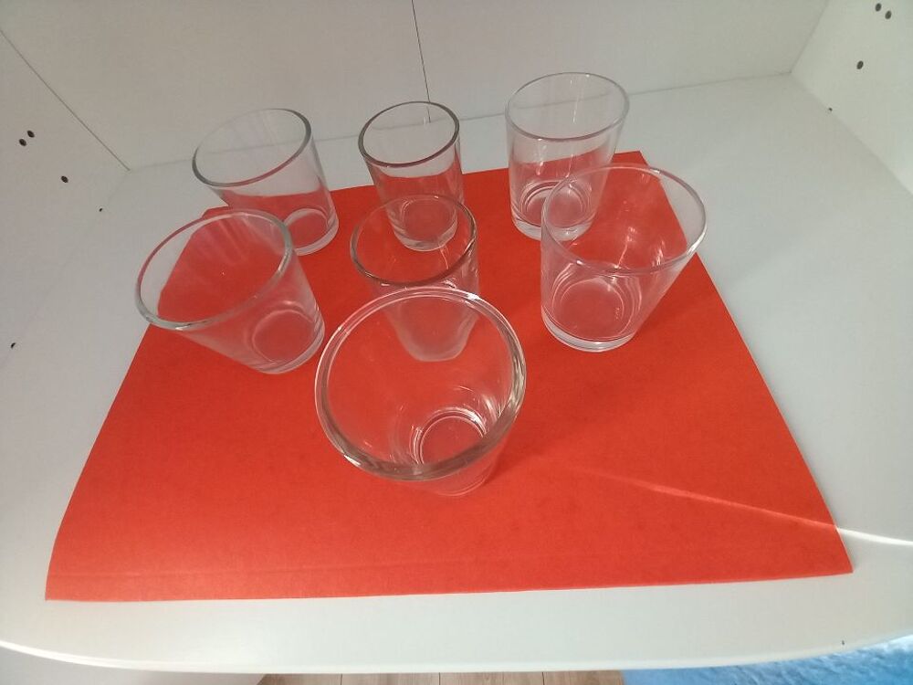Lot de 6 verrines en verre sans marque Décoration