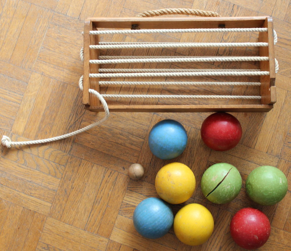 Jeu de plage 1950 boules en bois p&eacute;tanque Jeux / jouets