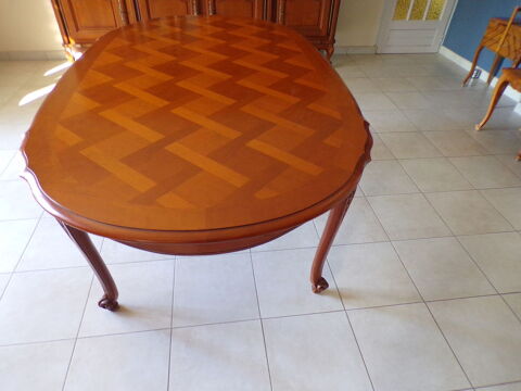 TABLE ovale en merisier avec 2 rallonges de 40 de 1,80x1,00 50 Luon (85)