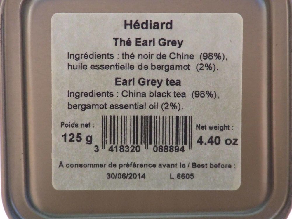Bo&icirc;te de th&eacute; H&eacute;diard, non entam&eacute;e 