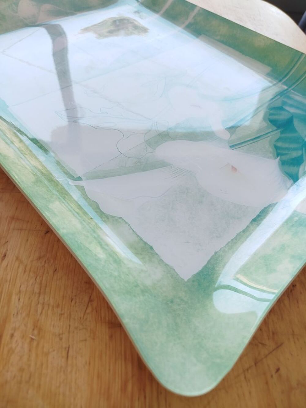 Plateau plastique effet laqu&eacute; Cuisine