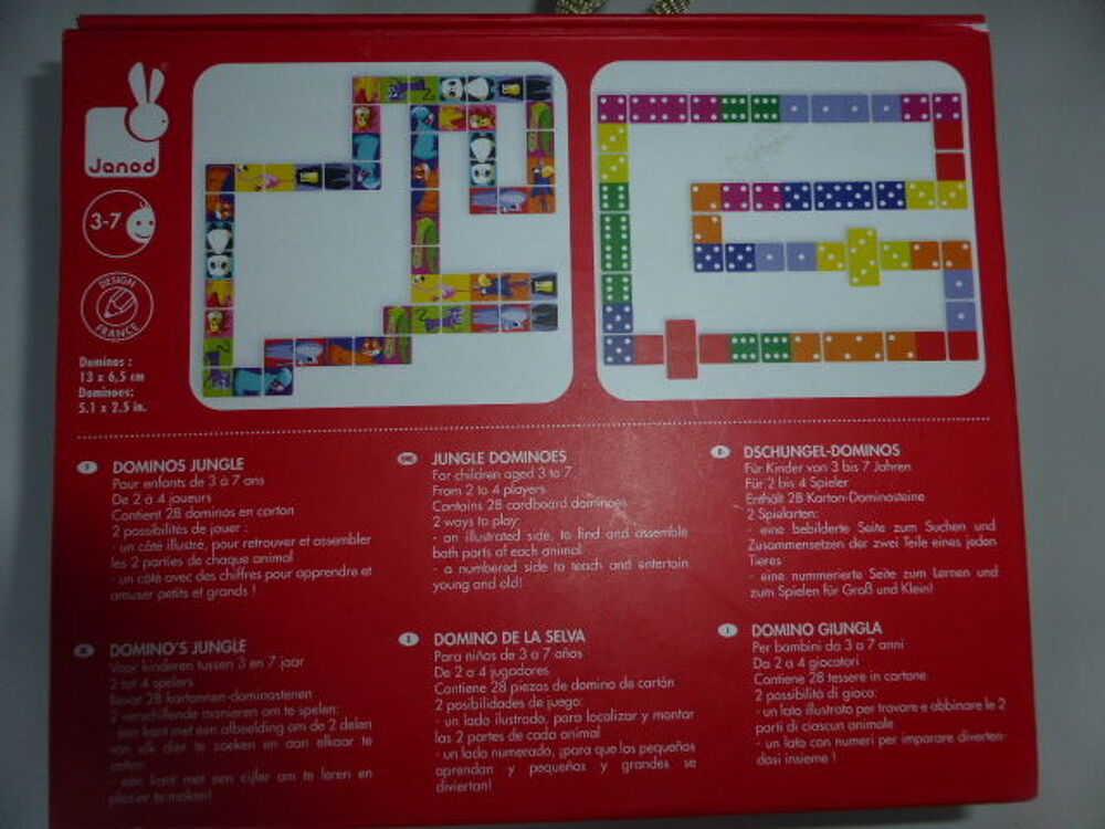 Dominos jungle, un jeu de dominos g&eacute;ants Jeux / jouets