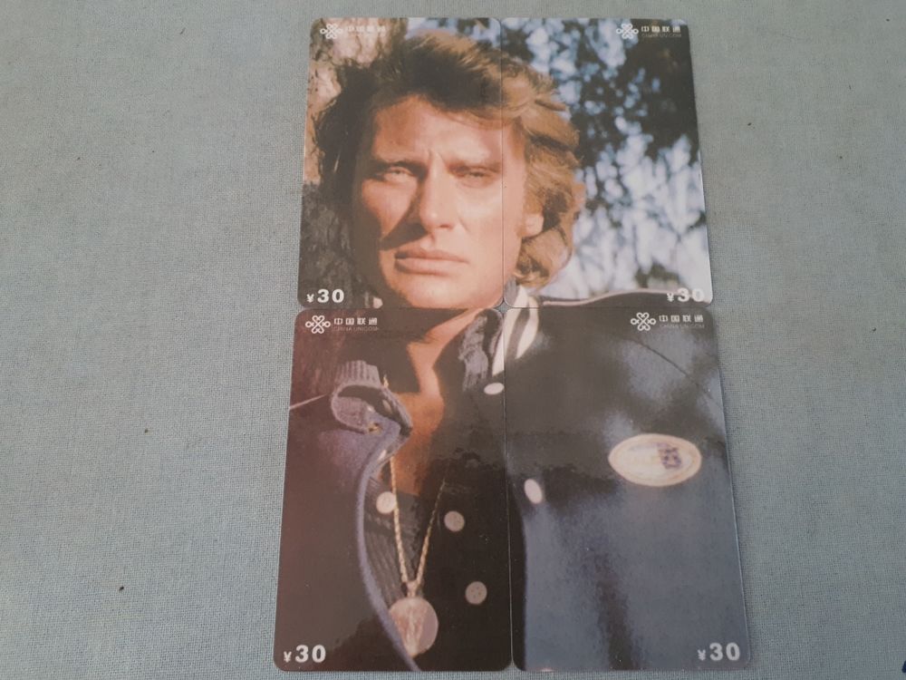 3 puzzles de t&eacute;l&eacute;cartes Johnny Hallyday RARES NEUFS - 30 € 