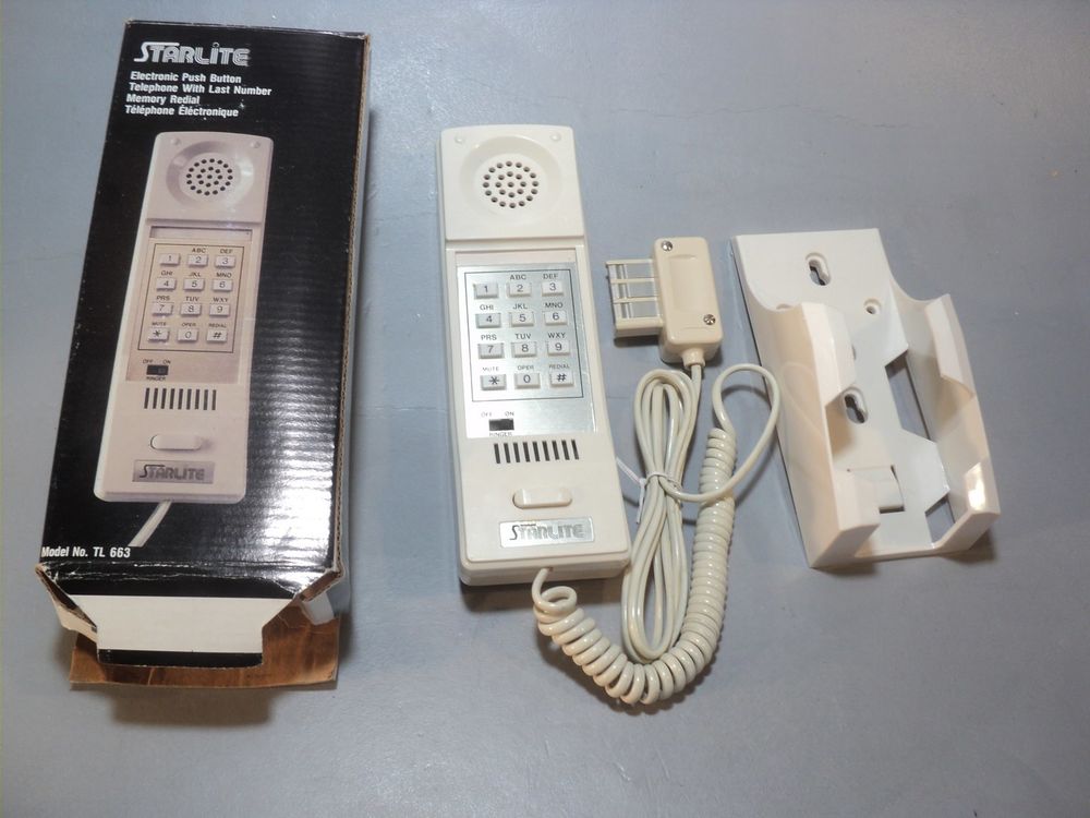 Ancien T&eacute;l&eacute;phone Mural &agrave; Touches Starlite Vintage Ann&eacute;es 70 Téléphones et tablettes