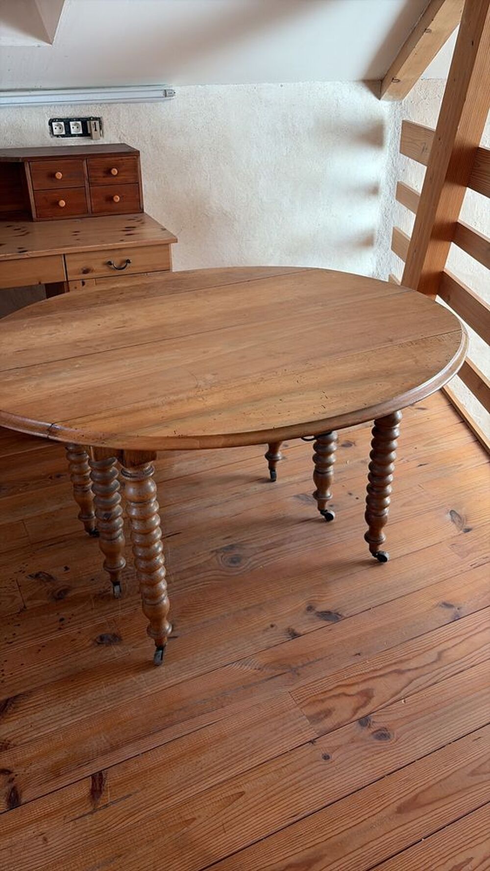 Table &agrave; abattants en bois massif Meubles