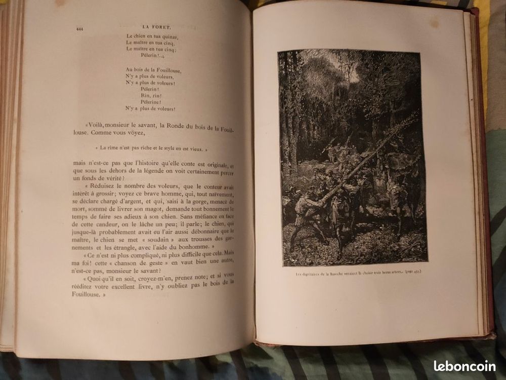 Eugene Muller la F&ocirc;ret gravure animal animeaux arbres art Livres et BD