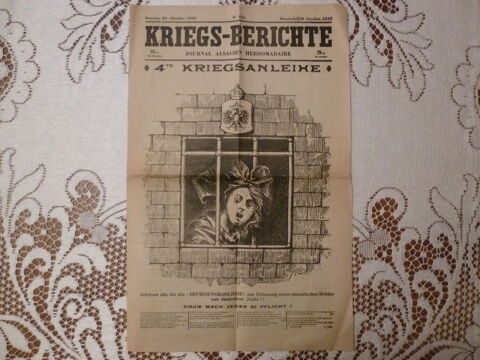 KRIEGS-BERICHTE . JOURNAL  DE GUERRE ALSACIEN . OCTOBRE 1918 40 Urb�s (68)