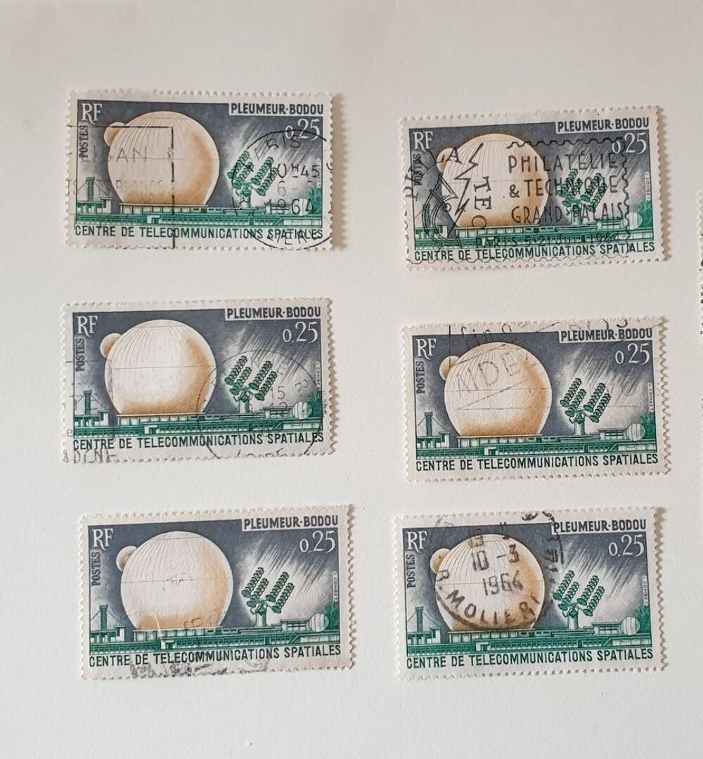 Timbre france 1962 t&eacute;l&eacute;communications spatiales lot 0.36 eur 