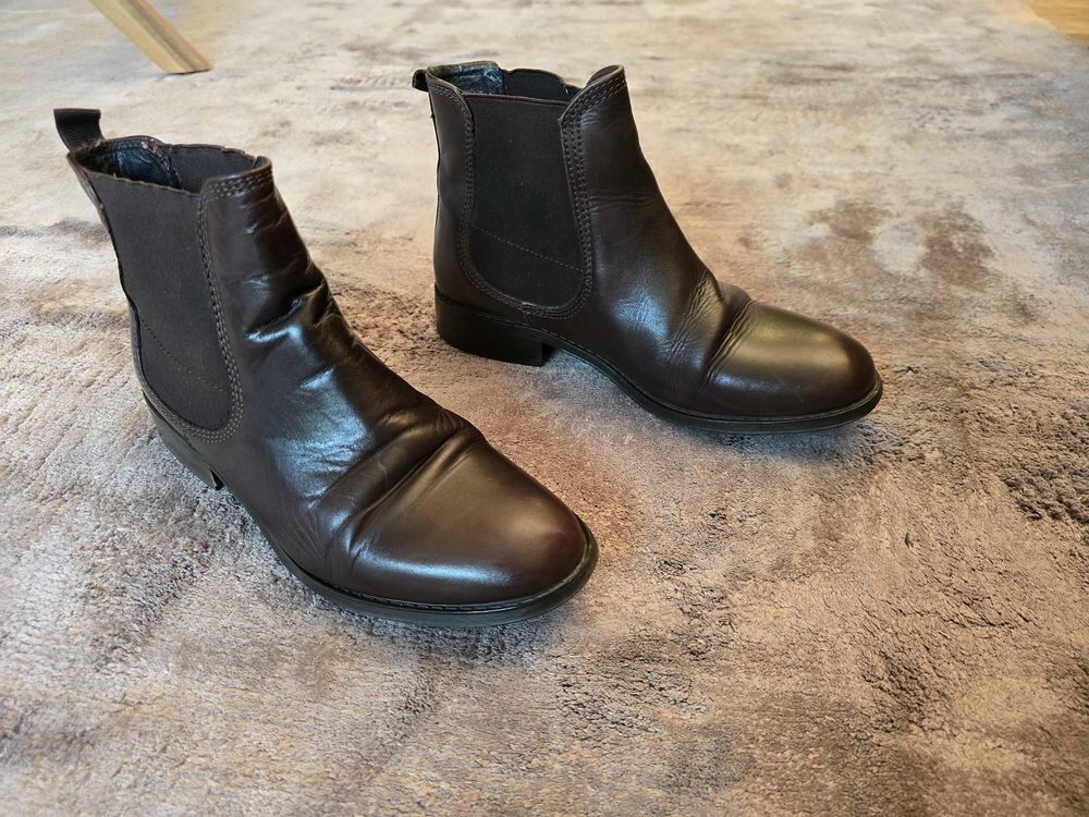 bottines marron en cuir Chaussures