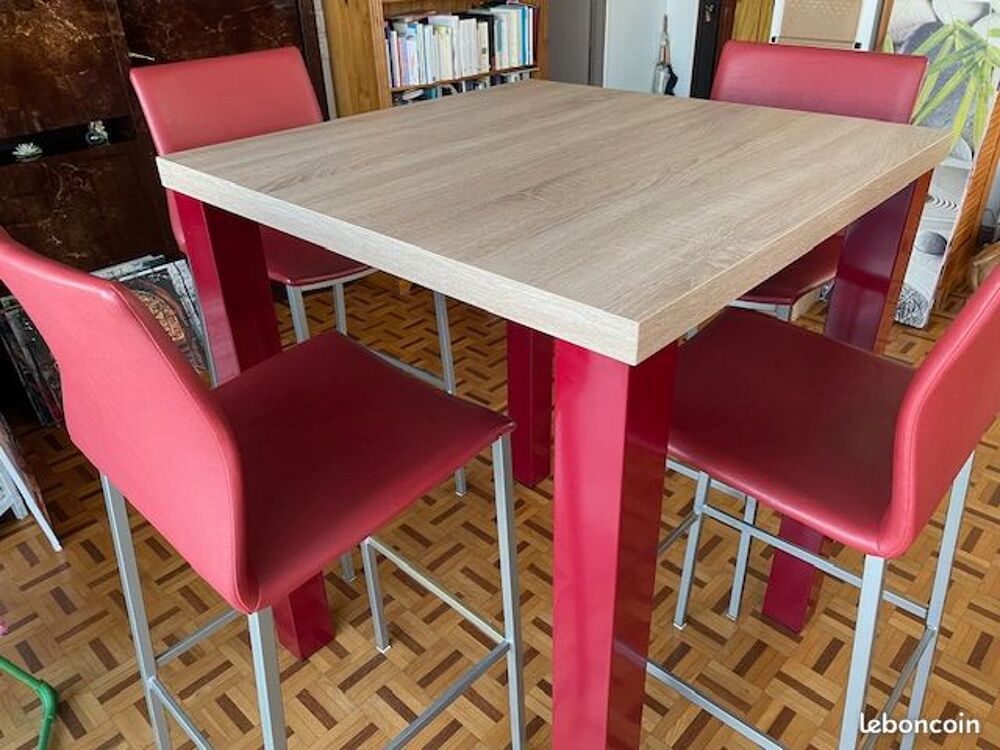 Table haute + 4 tabourets Meubles