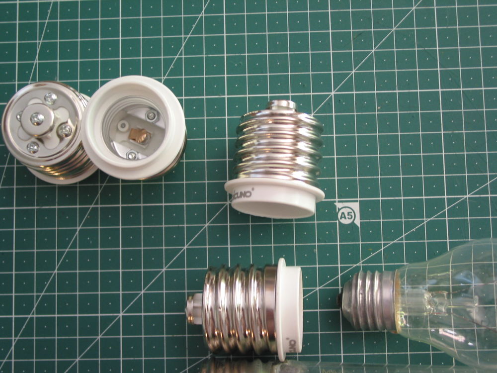 1 UN RACCORD R&Eacute;DUCTEUR DE DOUILLE E40 /E27 LAMPE LUSTRE LUMI Décoration