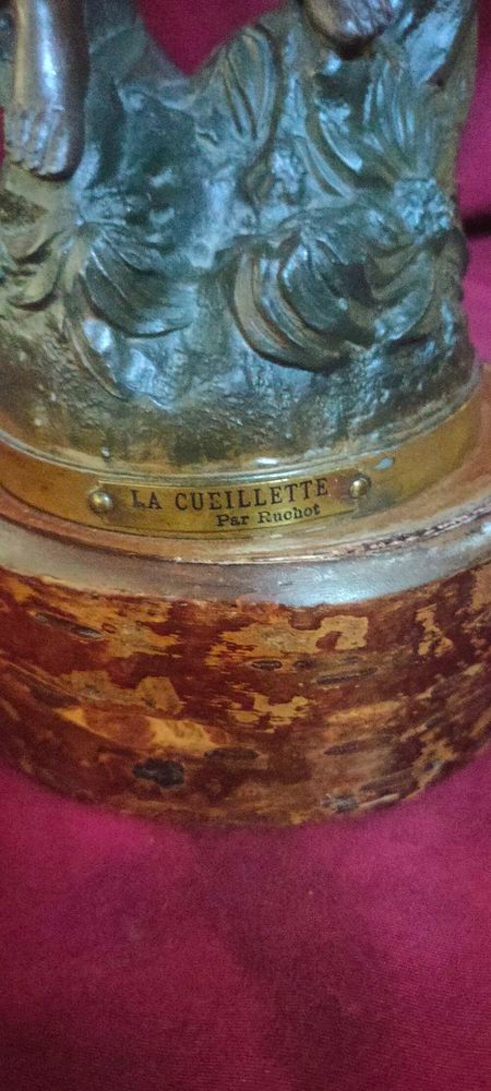 Ancienne statue la cueillette par ruchot Décoration