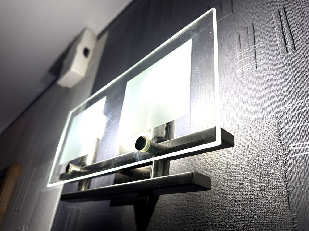 Lot de 5 luminaires design en verre et inox Décoration
