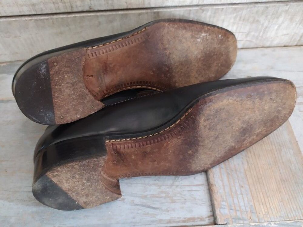 Chaussures de Luxe Mocassin Cuir Noir Pierre Faivret
Chaussures