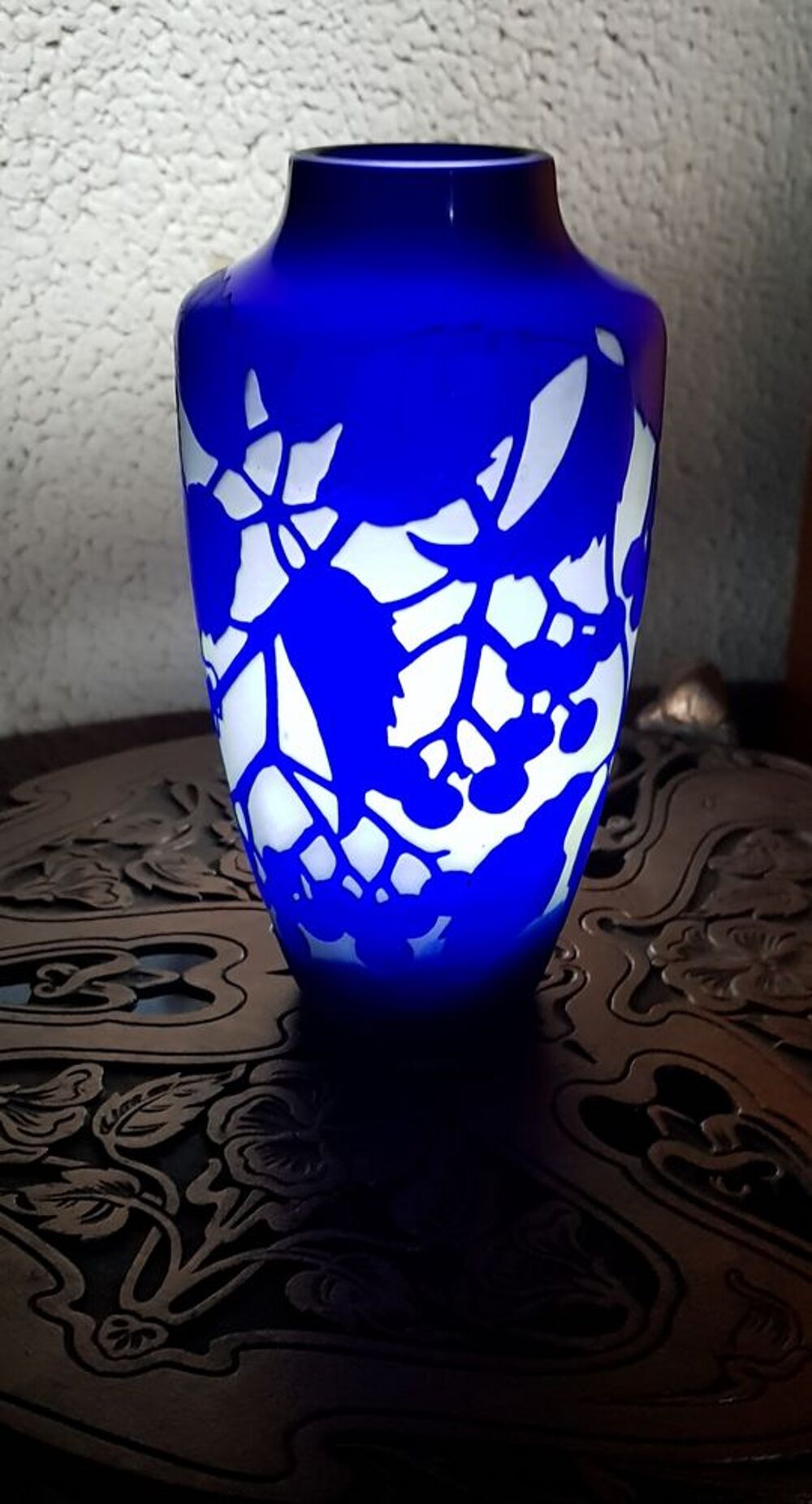 Superbe vase Art nouveau multicouches D'Argental 