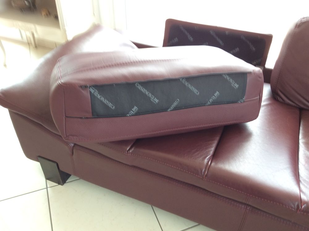 canape cuir bordeaux Meubles