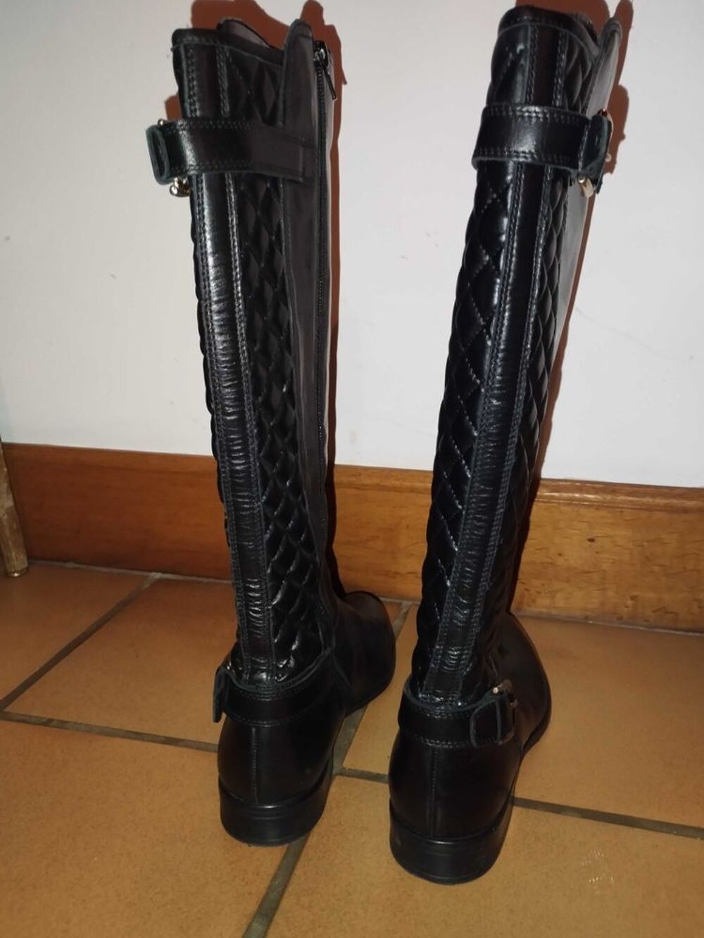 Bottes femme pointure 37 noires cuir Chaussures