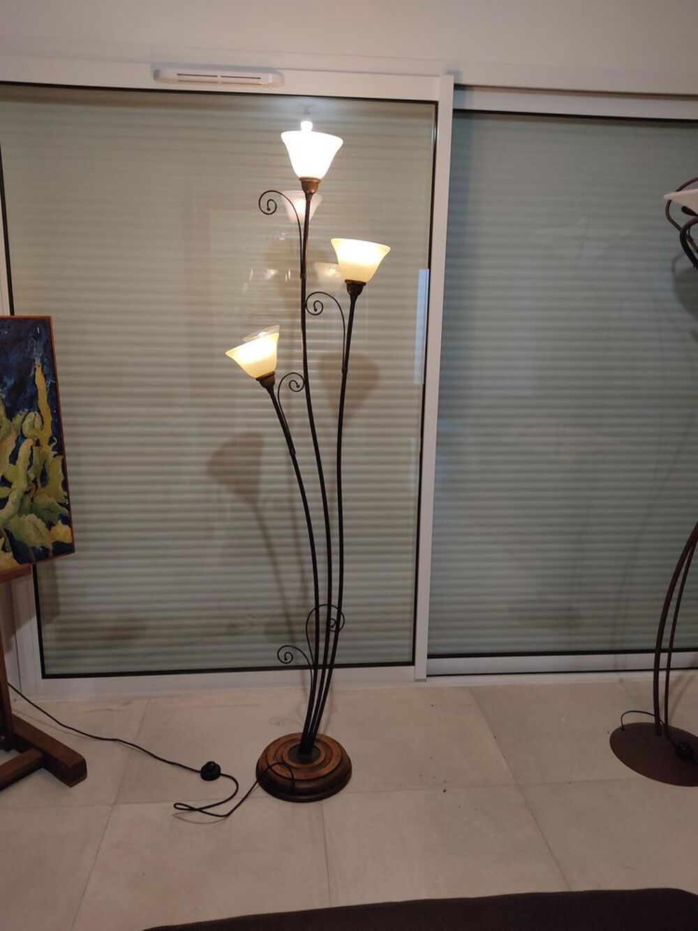 Lampes lampadaire tulipes sur pieds tb&egrave; comme neuf Décoration