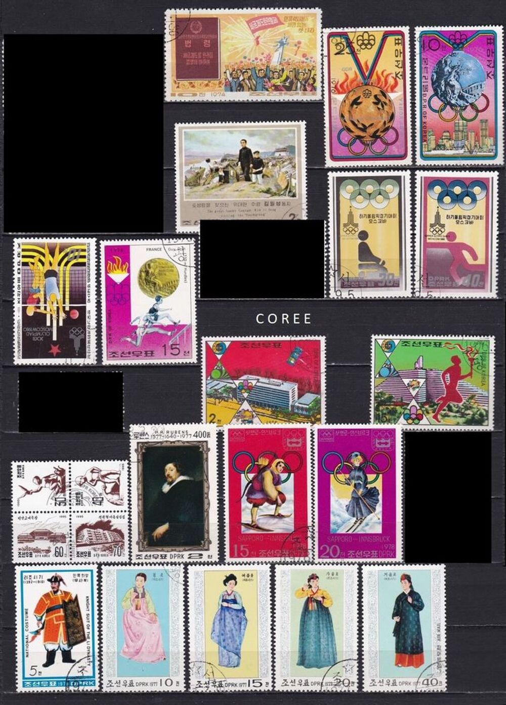 lot de 146 timbres de PAYS d'ASIE 