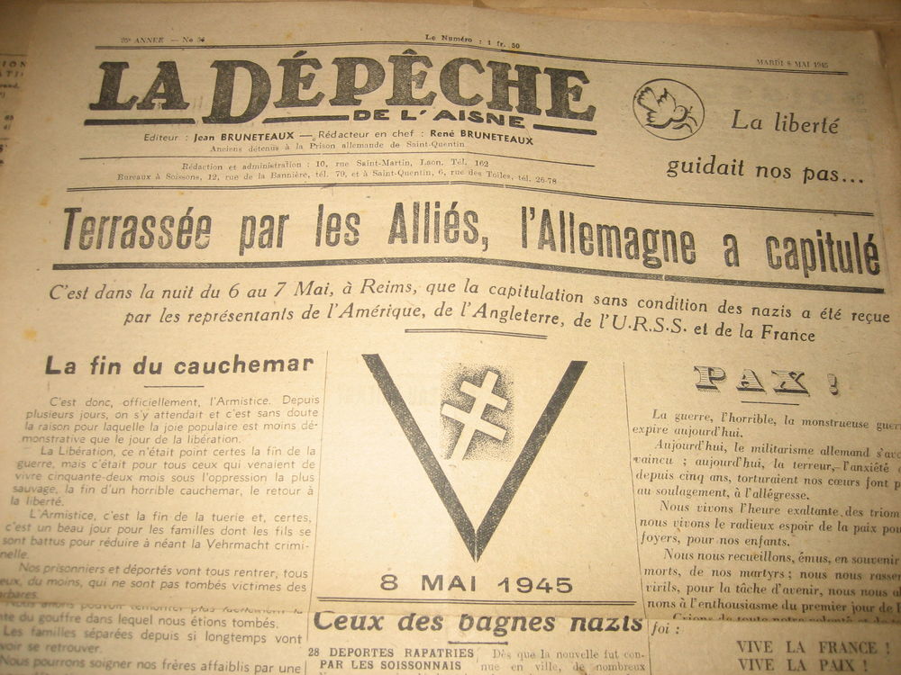 vieux journaux l invasion et la liberation 1940 ... 