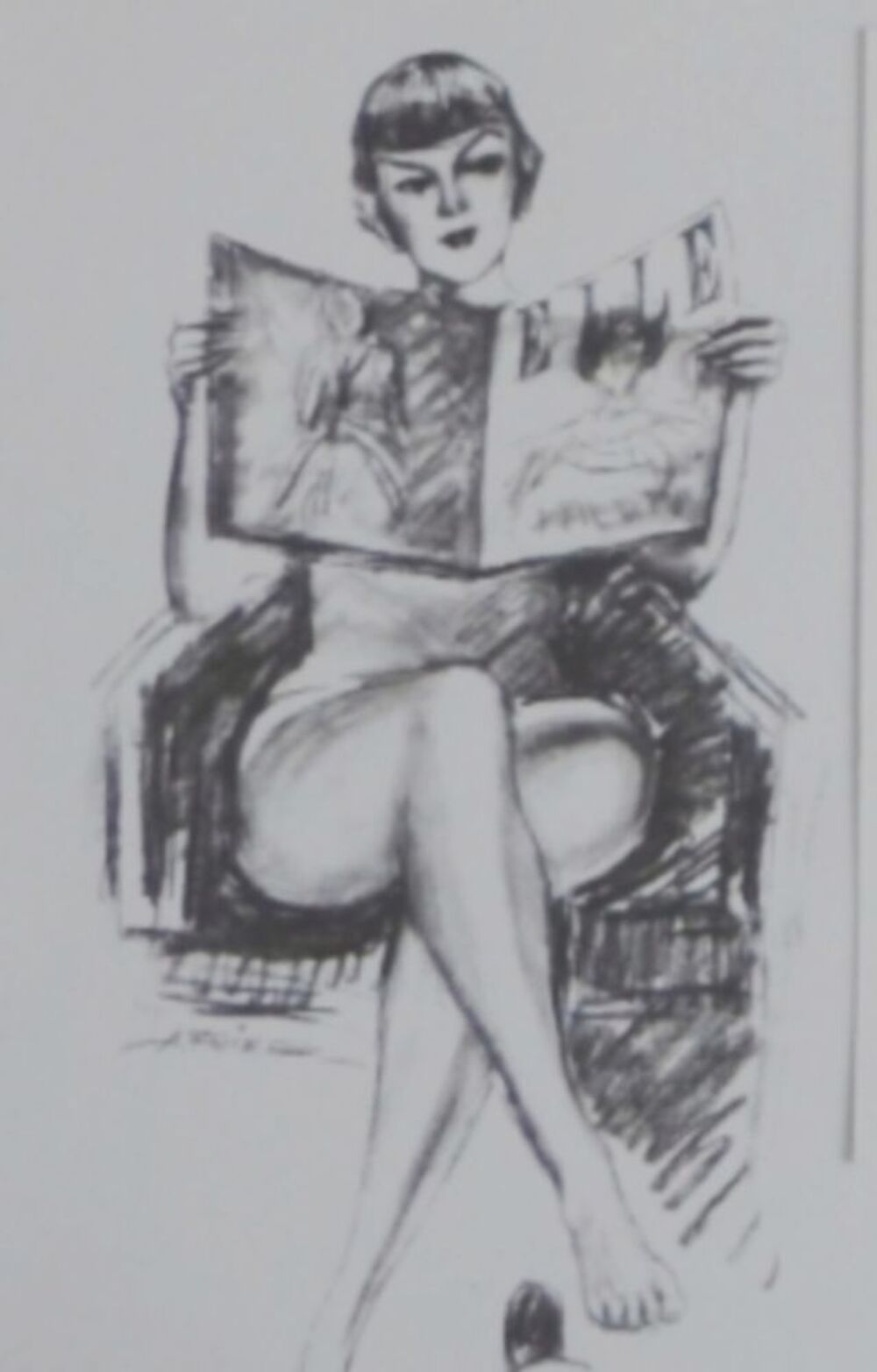 A FRIED serie " les parisiennes " lot de 12 dessins 